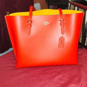 Coach mollie tote/ MIAMI RED